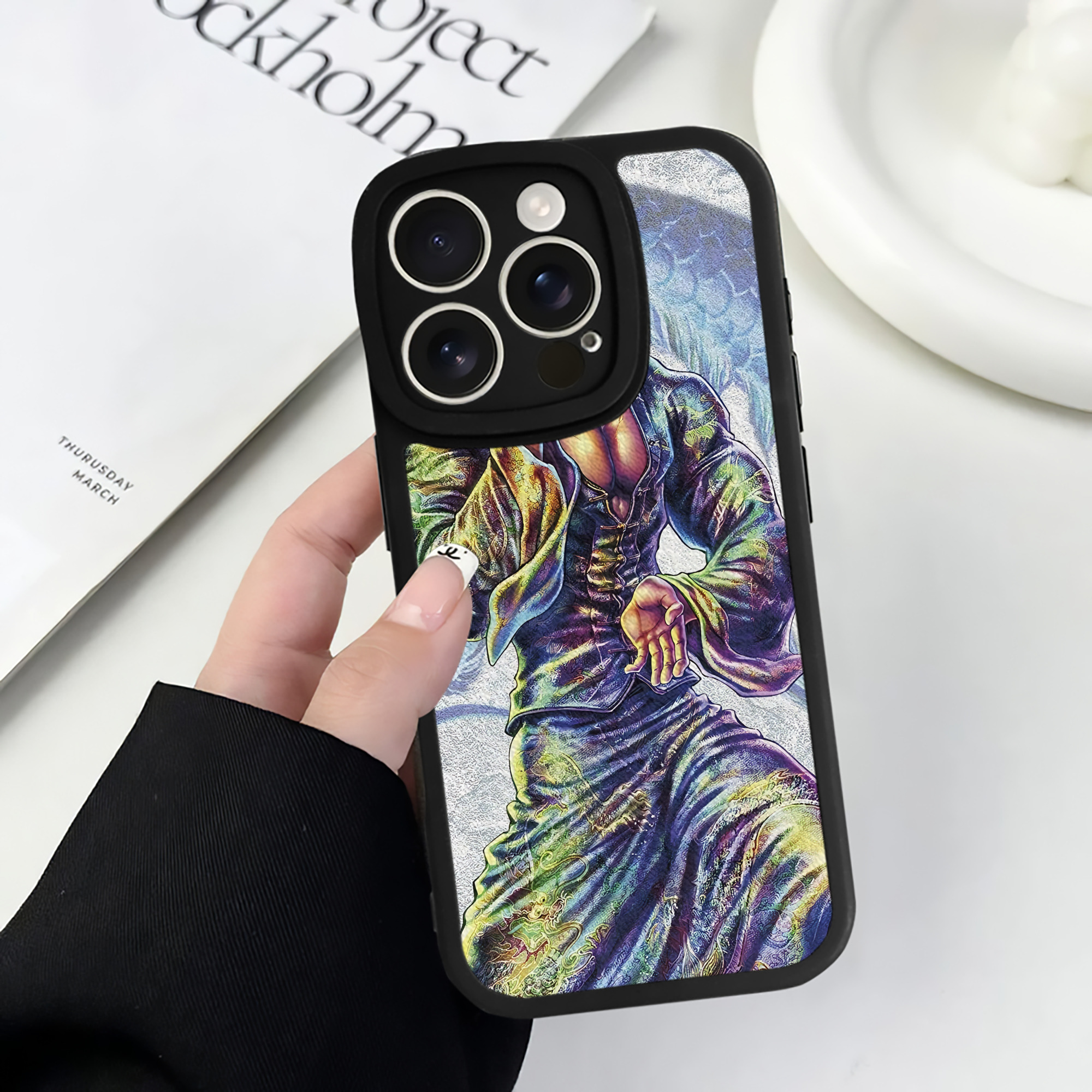 （画像用） 北斗の拳 Fist of the North Star 【iPhone 16シリーズ対応】シリコンスマホケース（レザー調） 材質：シリコン